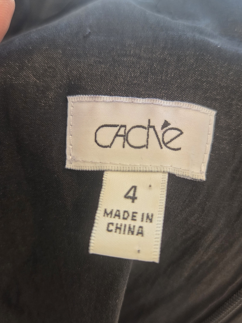 Cache Black One-Shoulder Ruffle-Detail Dress - Picture 5 of 5